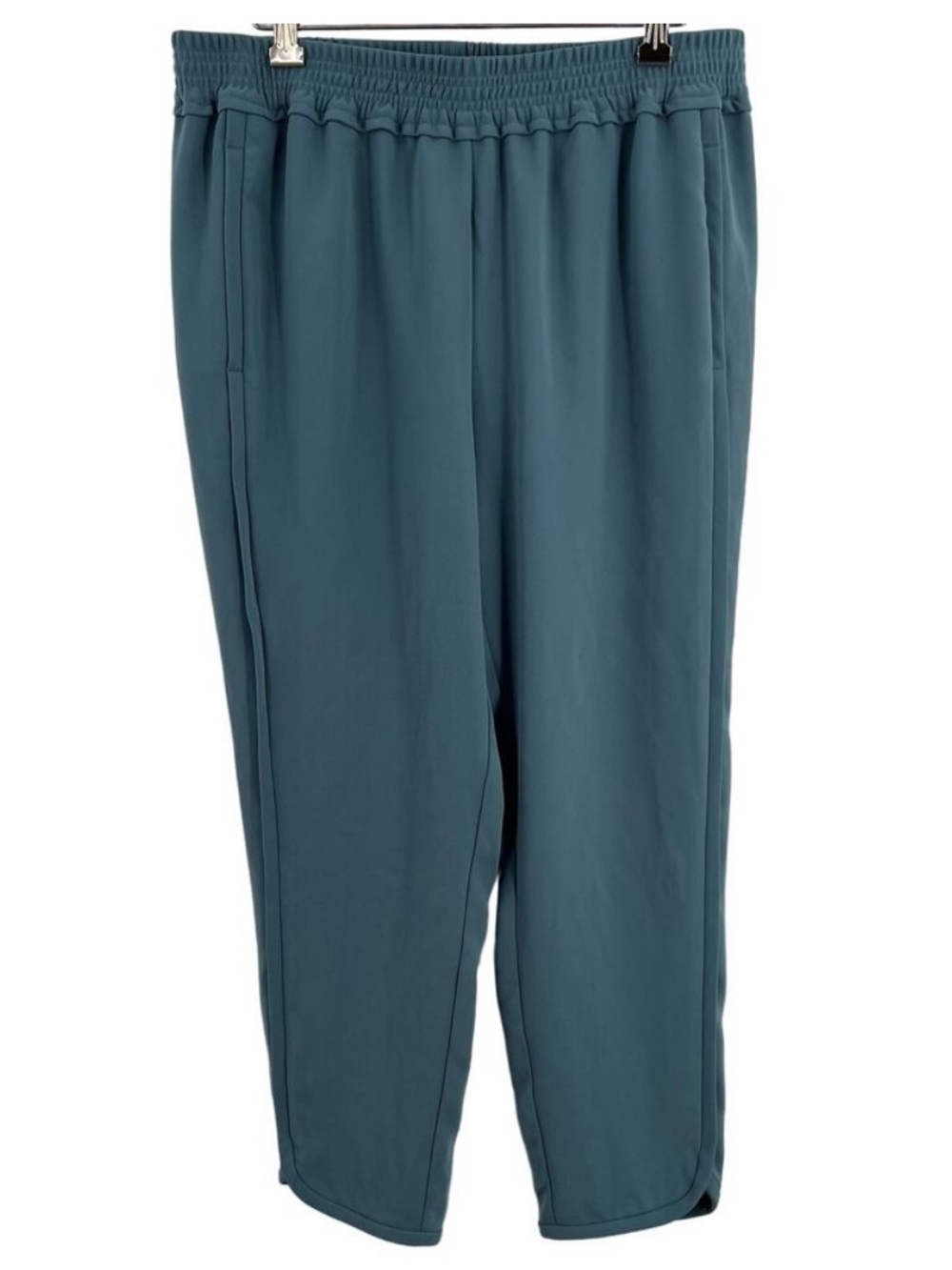 J Crew Pant Size 12 Blue Elastic
Waist Reese Tulip Hem